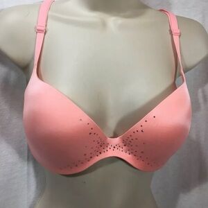 La Senza Body Kiss bra 32DD Rhinestones back straps Pad Underwire pushup Adjust